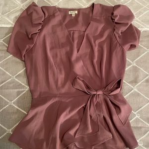 Lily White Pink Blouse. Size- LARGE